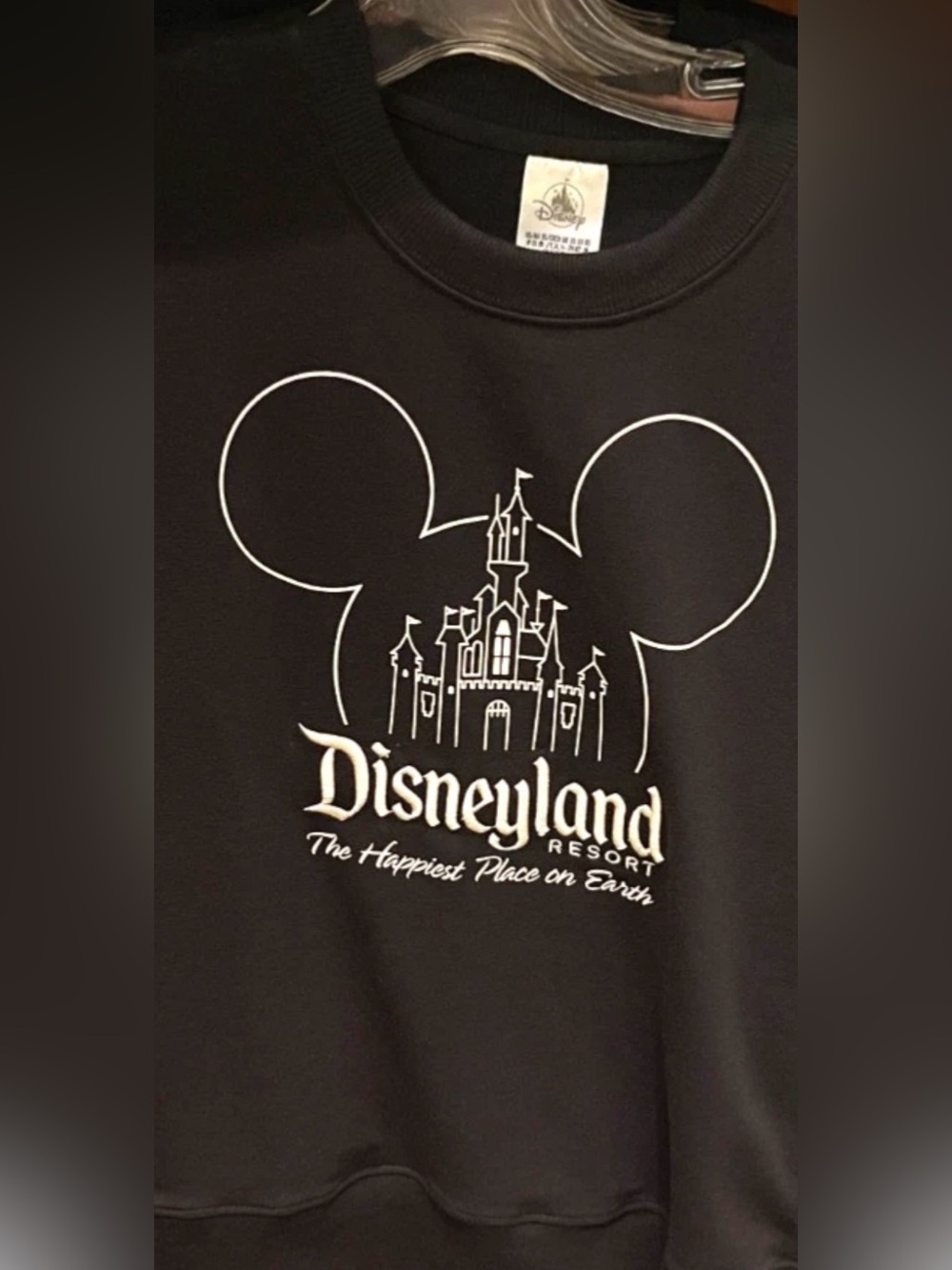 Disneyland Resort 2025 The Happiest Place on Earth Black Pullover Adult small